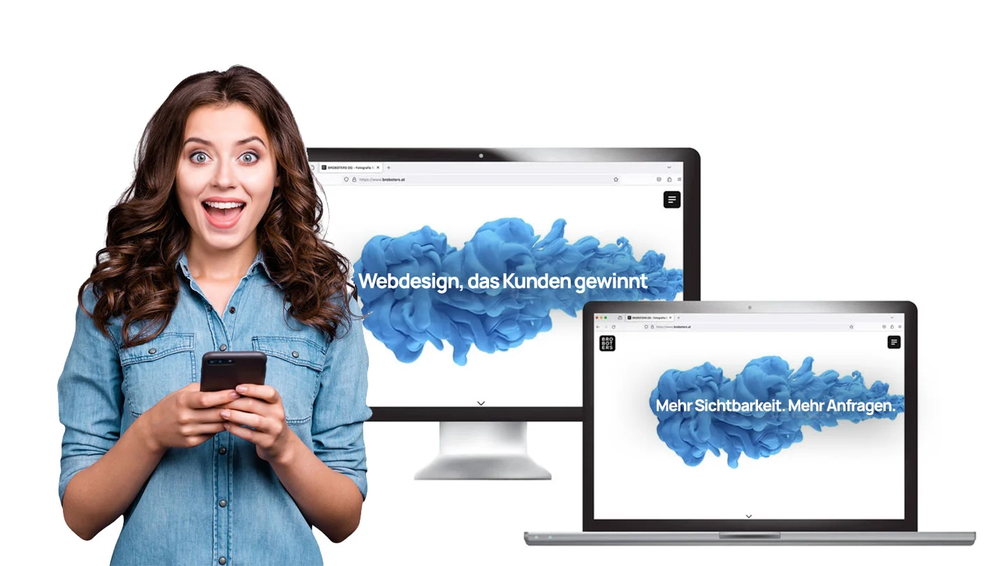 Frau-freut-sich-ueber-Website (1) Frau freut sich – Erfolgreiche Website sorgt für Freude und neue Kundenanfragen